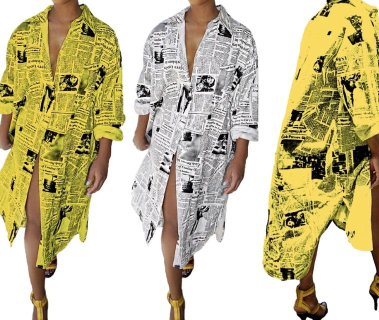 NEWSPAPER COAT DRESS