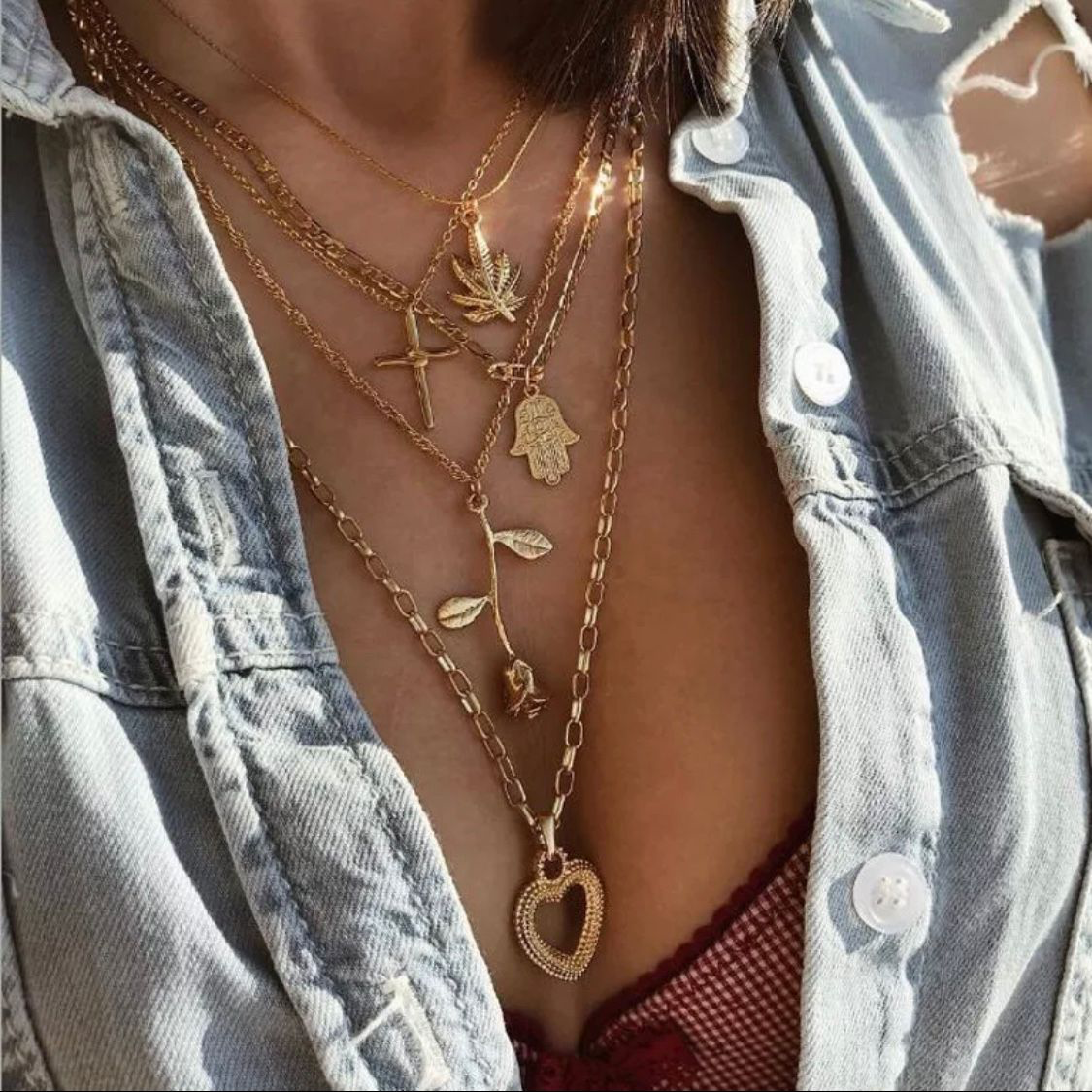 STACKED NECKLACES