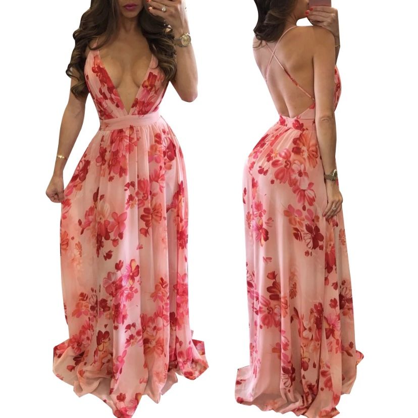 FLORAL PRINT MAXI DRESS